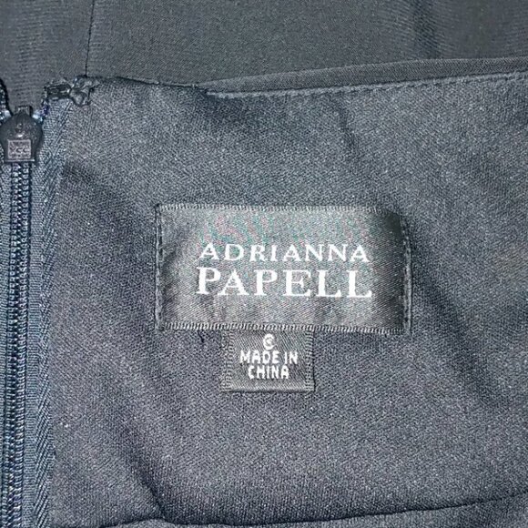 ADRIANNA PAPELL Black off shoulder pleated cocktail dress - Picture 13 of 15